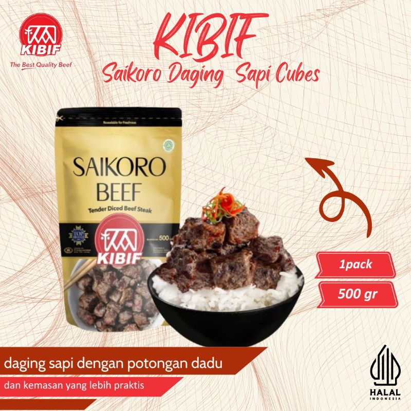 

KIBIF Beef Saikoro / Daging Sapi Cubes 500gr