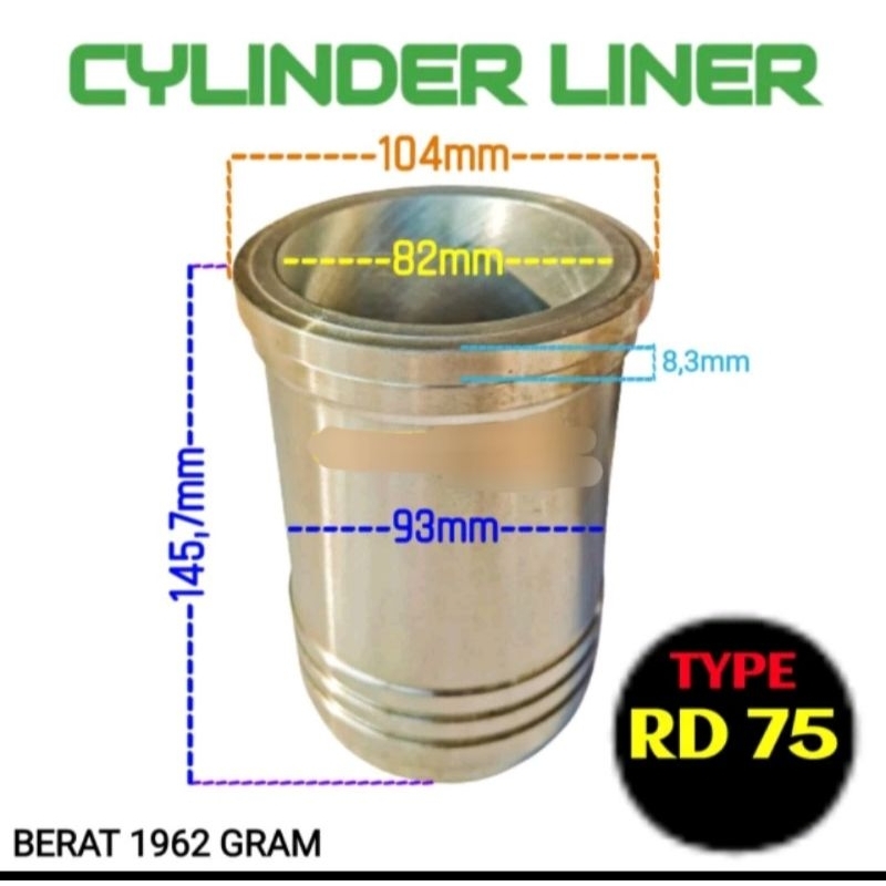 Boring Cylinder Liner Kubota RD75