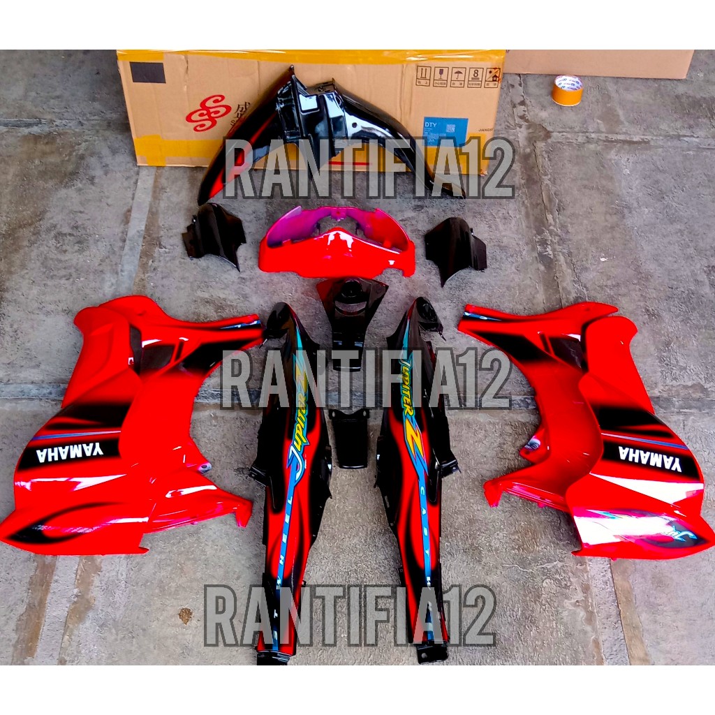 Bodi Body Jupiter Z Full Set Body Motor Jupiter Z Lama OLD Merah Hitam