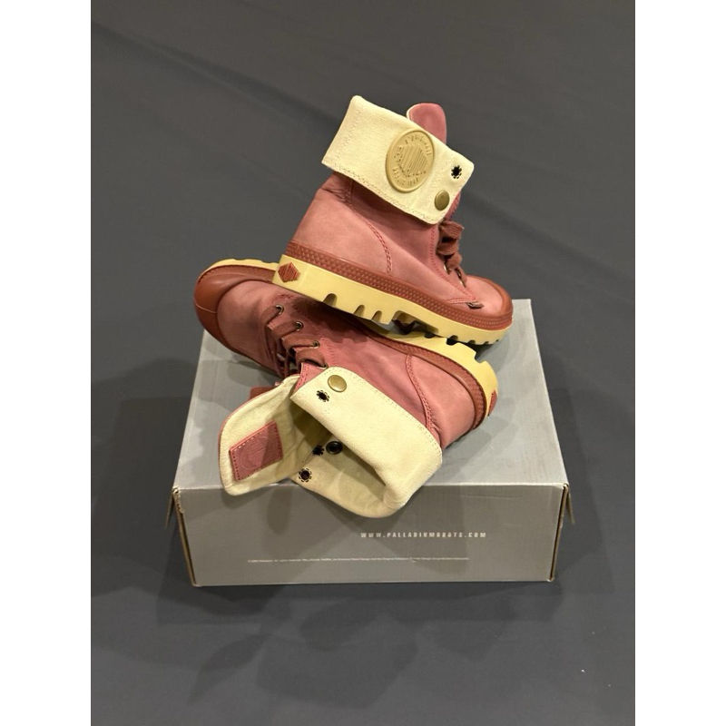 [PRELOVED] PALLADIUM Baggy Leather boots Rose/Putty size 37