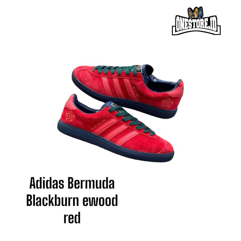ADInDAS BERMUDA BLACKBURN EWOOD RED SNEAKERS CASUAL PRIA DAN WANITA