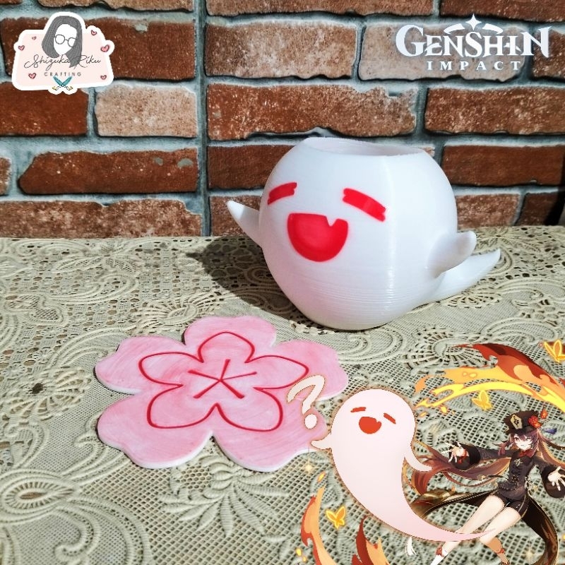 Boo Tao Pen Stand and Coaster - Hu Tao - Genshin Impact - Action Figure - Cosplay - 3D print