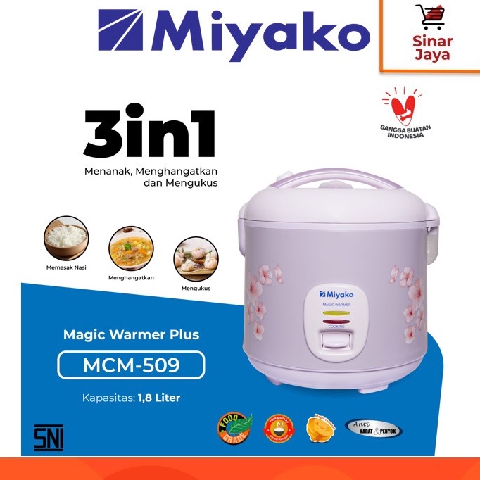 VC MIYAKO MCM59 Magic Com 3in1 18 Lt Anti Lengket