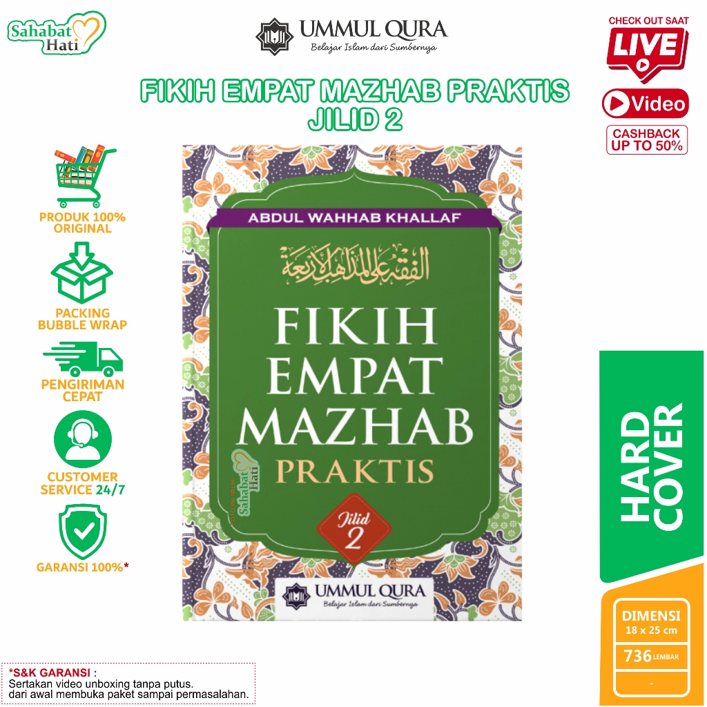 Fikih Empat Mazhab Praktis Jilid 2 ORI Buku Fiqih 4 Madhzb Lengkap Karya Abdul Wahhab Khallaf Ummul 