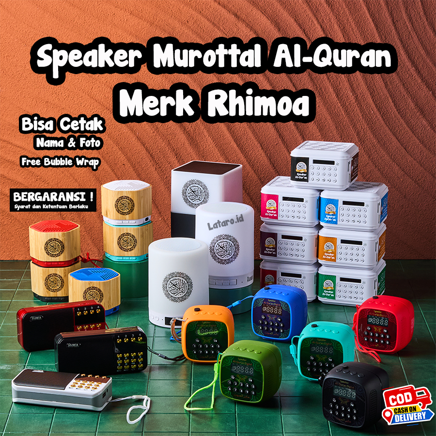 Speaker Al-Qur'an 30 Juz Merk Rhimoa V600LW V600W V600K V600PB V600Mini V600Lamp
