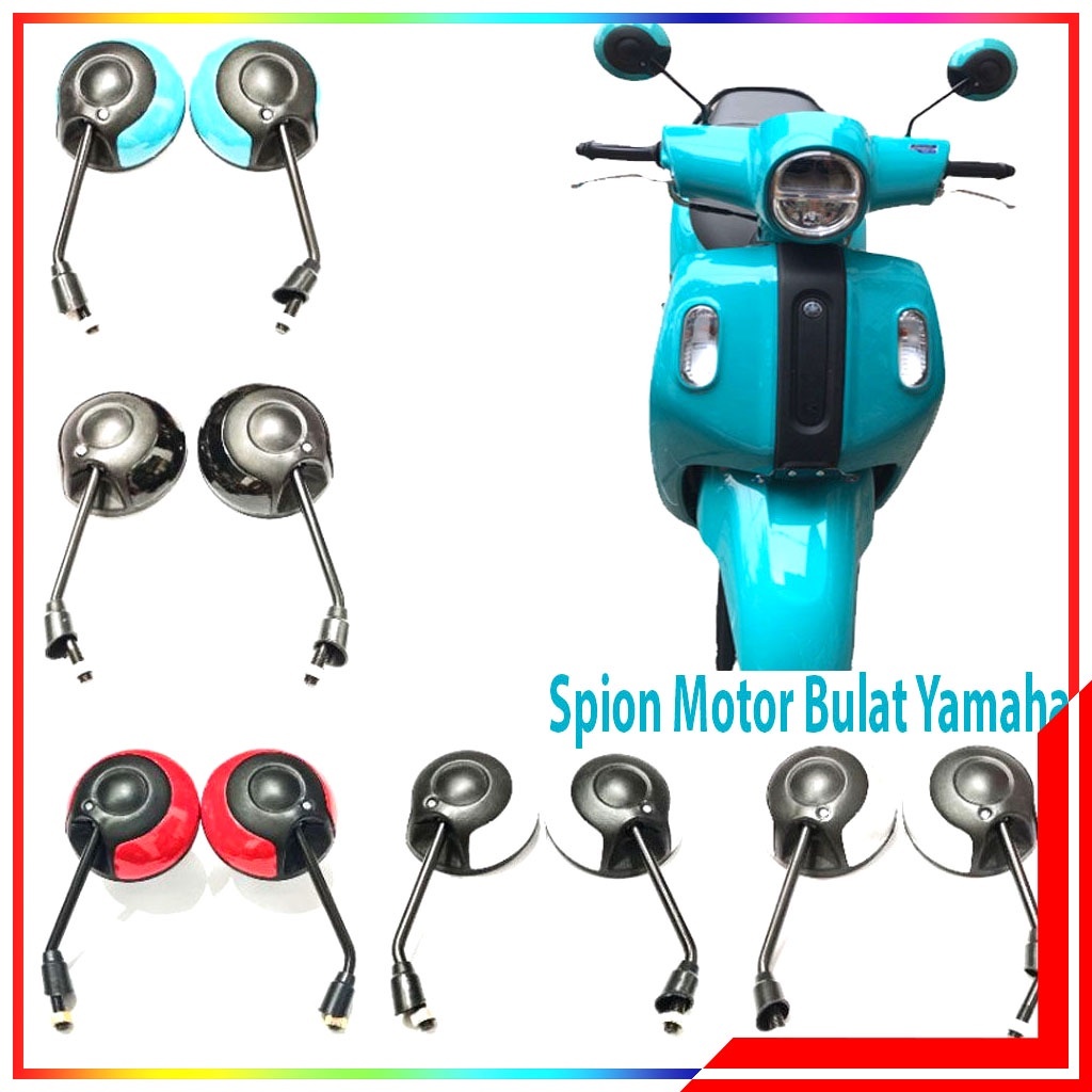 IDEKU Spion Motor Bulat Yamaha Fazzio Fino - Kaca Spion Motor Yamaha Model Bulat
