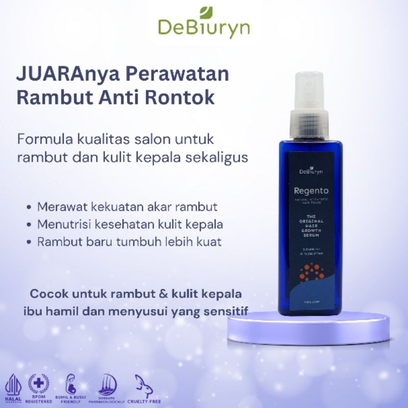 DeBiuryn Regento Hair Growth Tonic Serum 200ml – Tonik Rambut Rontok Parah & Penumbuh Rambut Alami d