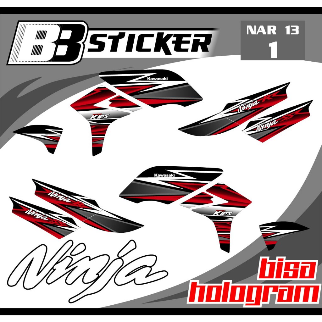 STRIPING PREMIUM Kawasaki Ninja R Ninja SS BISA HOLOGRAM List Sticker Variasi Nar 13
