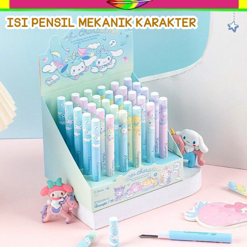 

ISI PENSIL MEKANIK HB 0.5 mm CINNAMOROLL | HELLOKITTY | POCACCO | CINAMORROL | KUROMO | MELODY | KUROMI | PERALATAN TULIS | ALAT TULIS KANTOR | ALAT TULIS SEKOLAH | KMK |