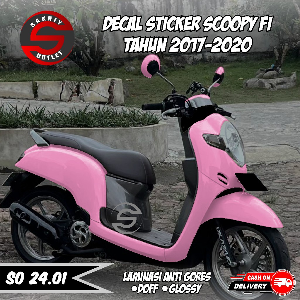 Sakhiy Outlet - Decal Stiker Scoopy FI Tahun 2017 2018 2019 2020 Full Body Full Blok Decal Stiker Ho