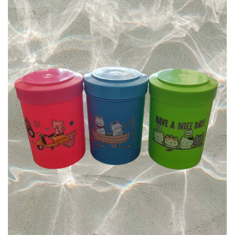 Gelas Plastik Jumbo 850 ML / Gelas + tutup / Mug + tutup / Gelas Plastik + Gagang + tutup