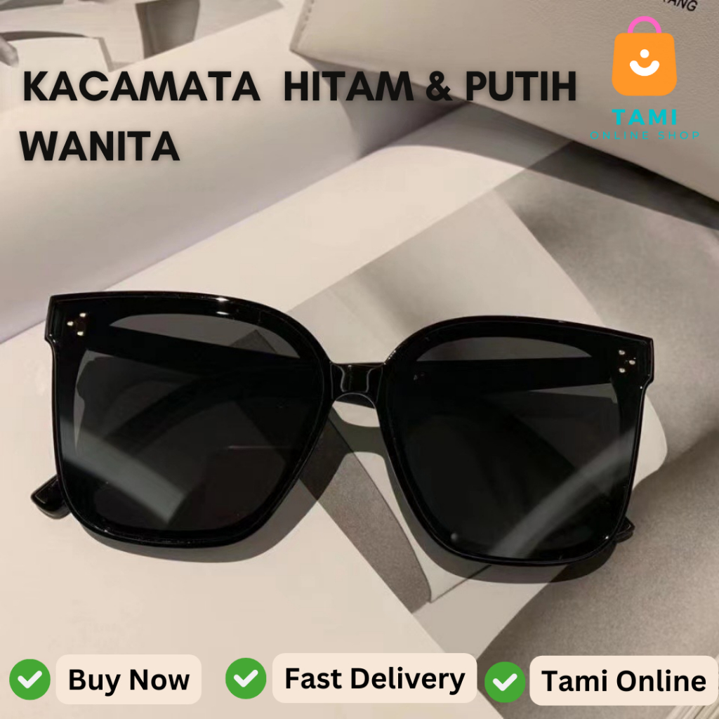 Kacamata Hitam Wanita Frame Ukuran Besar Persegi Kecamata Sunglasses Model Korea Fashion Unisex Styl