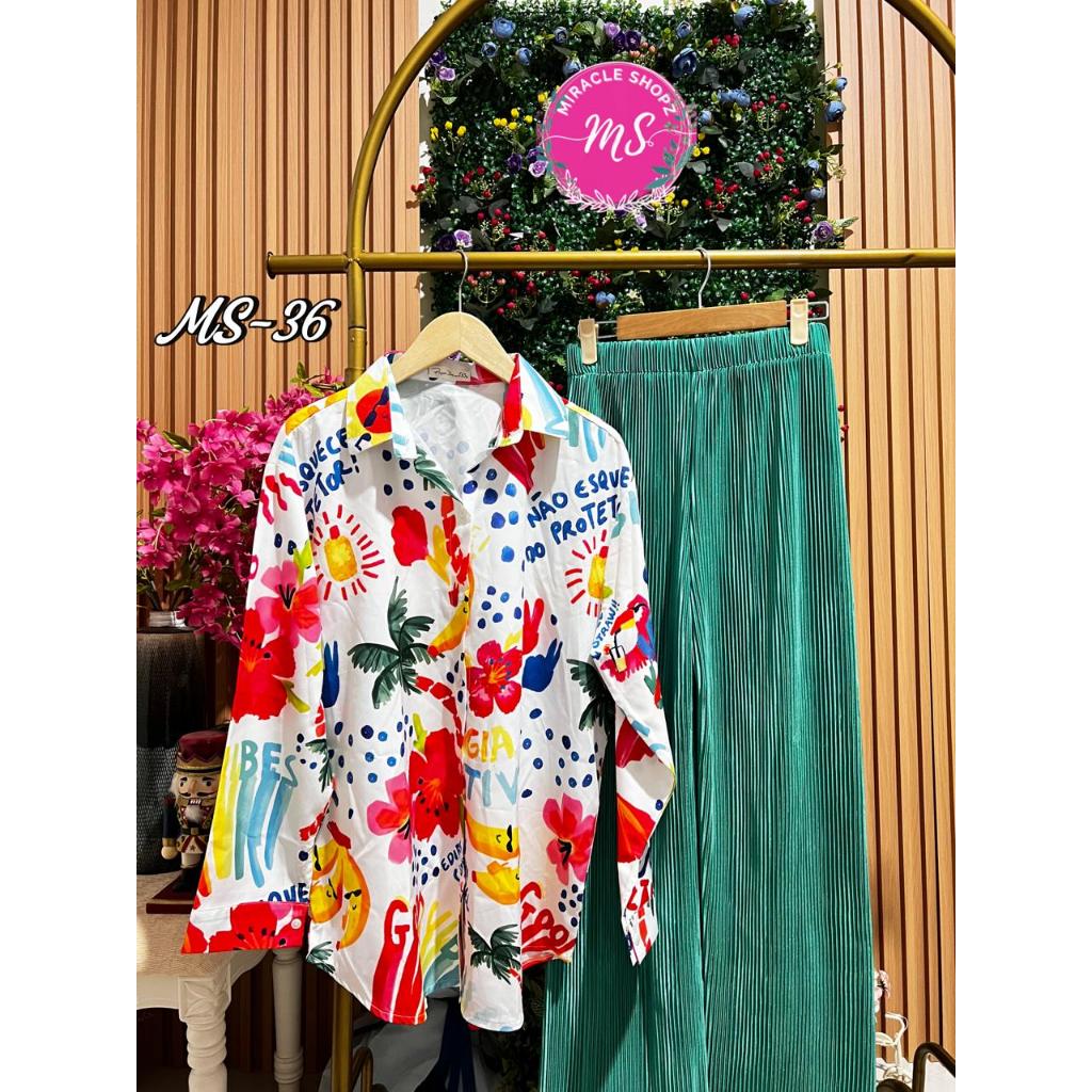 Atasan Kemeja Wanita Bangkok (Papa Bear) / Kemeja Wanita Lengan Panjang / BKK Asli / LD 120 / Premiu