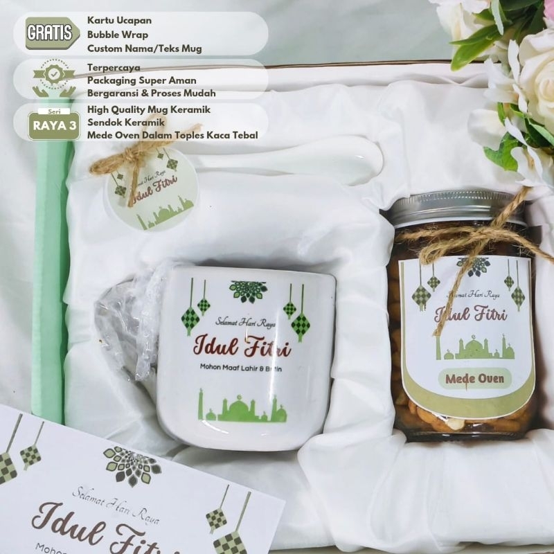

HAMPERS RAYA 3 Paket Lebaran Souvenir Unik Murah Kado Idul Fitri Bisa Custom Nama