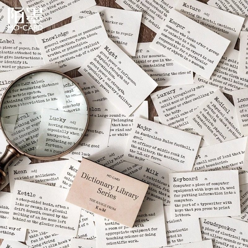 

[10 pcs] Dictionary words decorating Paper vintage aesthetic untuk journaling scrapbook botanical