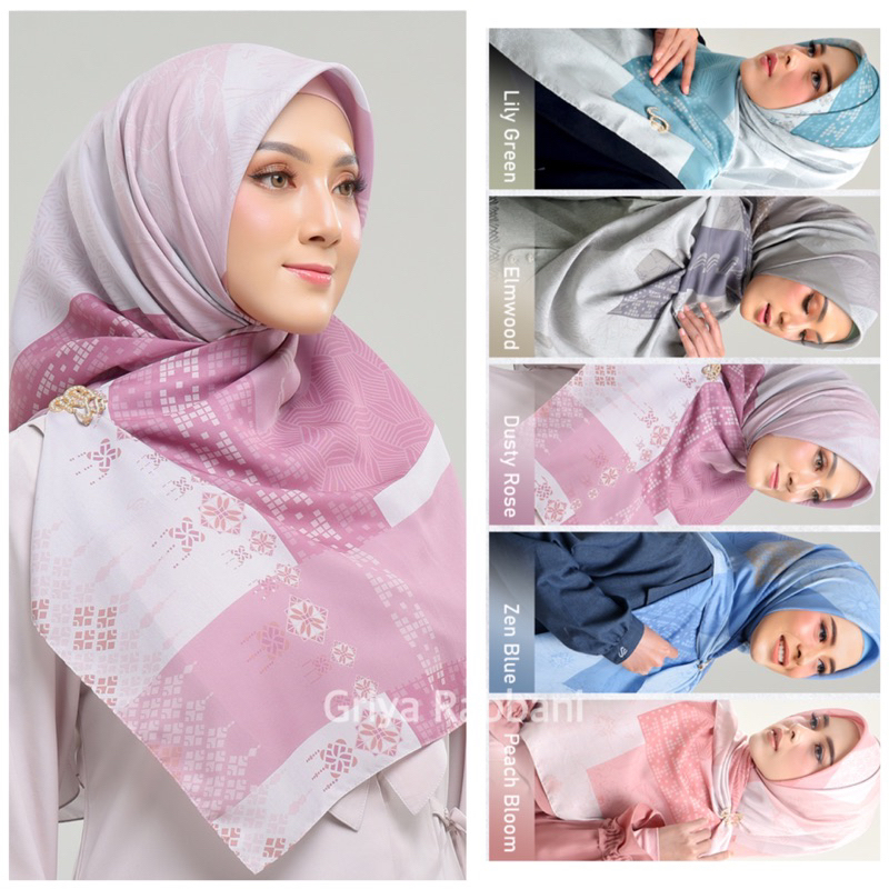 tetra liyanq - tetra ayaka - segiempat tabbani motif - kerudung segiempat rabbani - Tetra samira rab