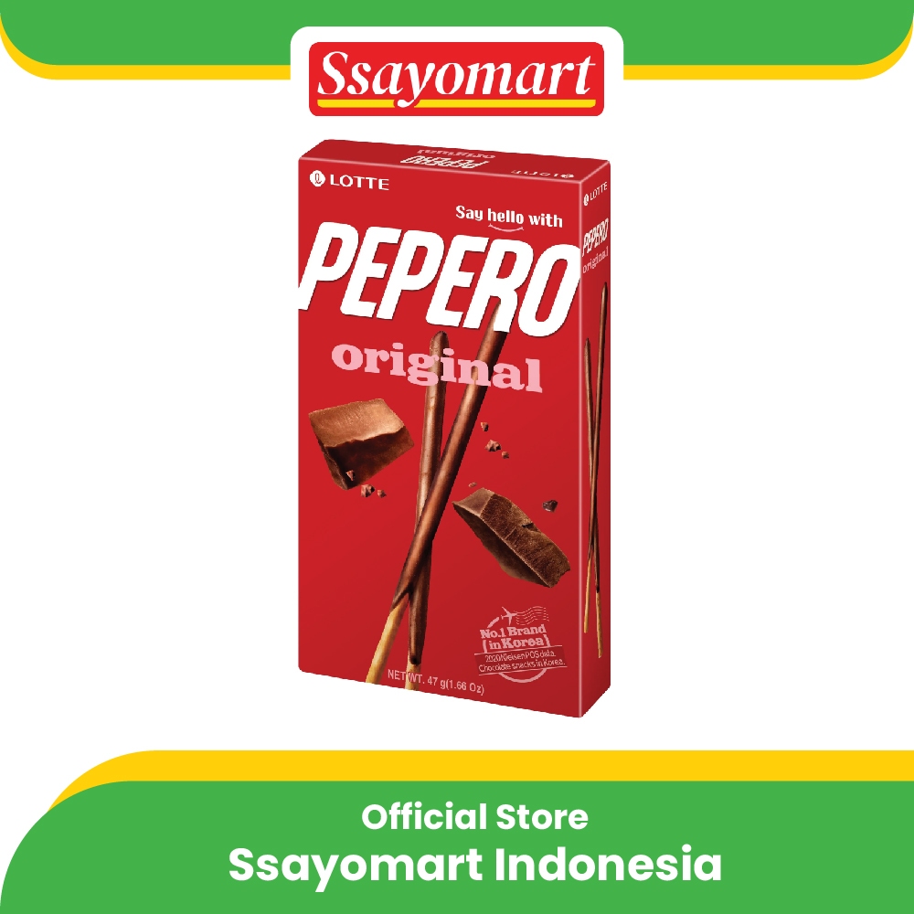 

Lotte Pepero Choco Original 47g/Biskuit Coklat Original Asli Korea