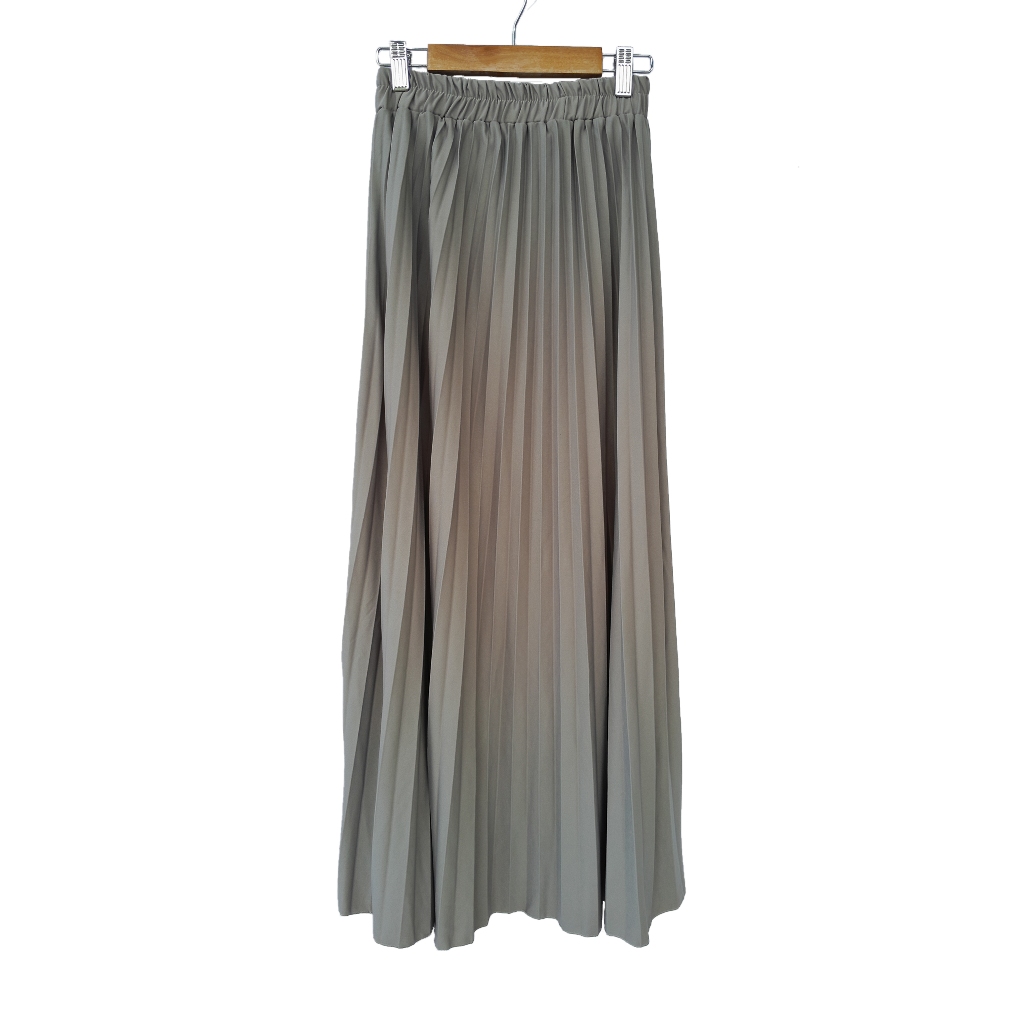 BLUEW Rok Plisket - Abu- abu Muda | Rok