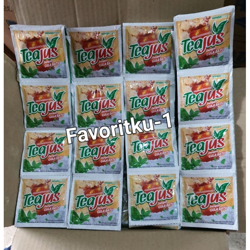 

Tea Jus Minuman Serbuk Rasa Teh Dengan Gula Batu. 1 Renteng Isi 10 Sachet