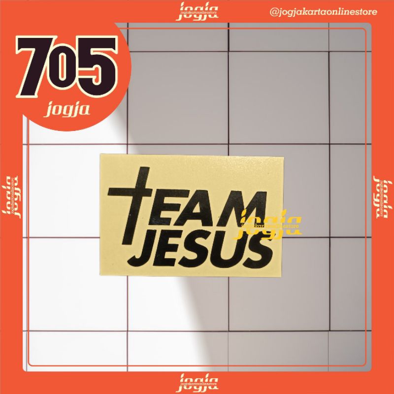 Stiker Team Jesus Cutting Sticker Rohani Jesus 6.5 Cm