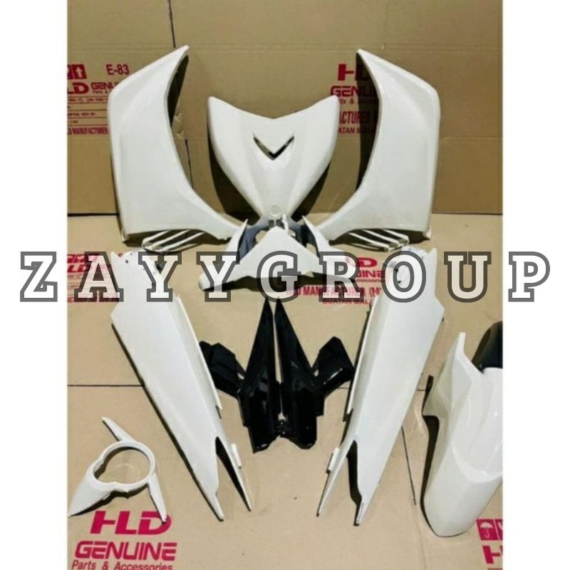 Cover Body Halus Warna Putih Motor Yamaha Jupiter MX Tahun 2013 135cc