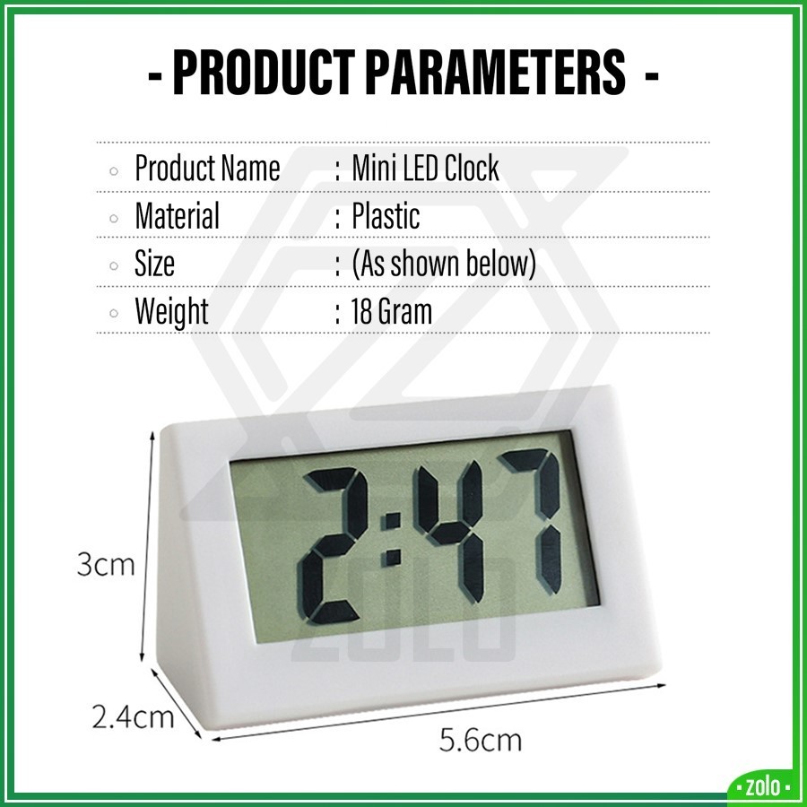 Jam digital mini dashboard lcd jam meja mini/ digital desk clock