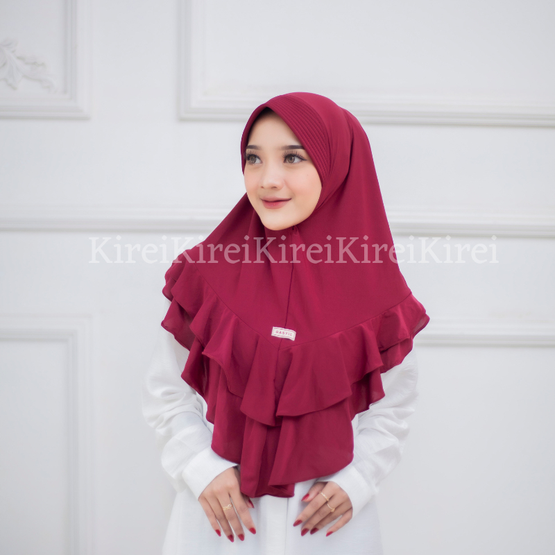 LAMORE Kerudung Bergo dewasa / Jilbab instan dewasa Maryam / Hijab Bergo Dewasa / Jilbab Bergo Jerse
