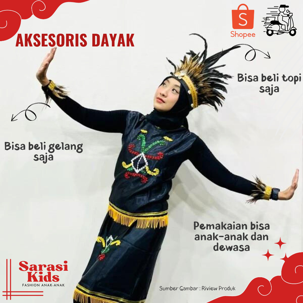 topi adat dayak etnik dayak topi adat papua topi bulu dayak termurah aksesoris kepala bulu dayak top