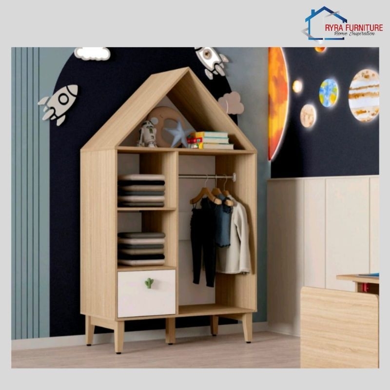 LEMARI PAKAIAN ANAK/LEMARI ANAK MINIMALIS MURAH - LILO BL 80 - CUBIC