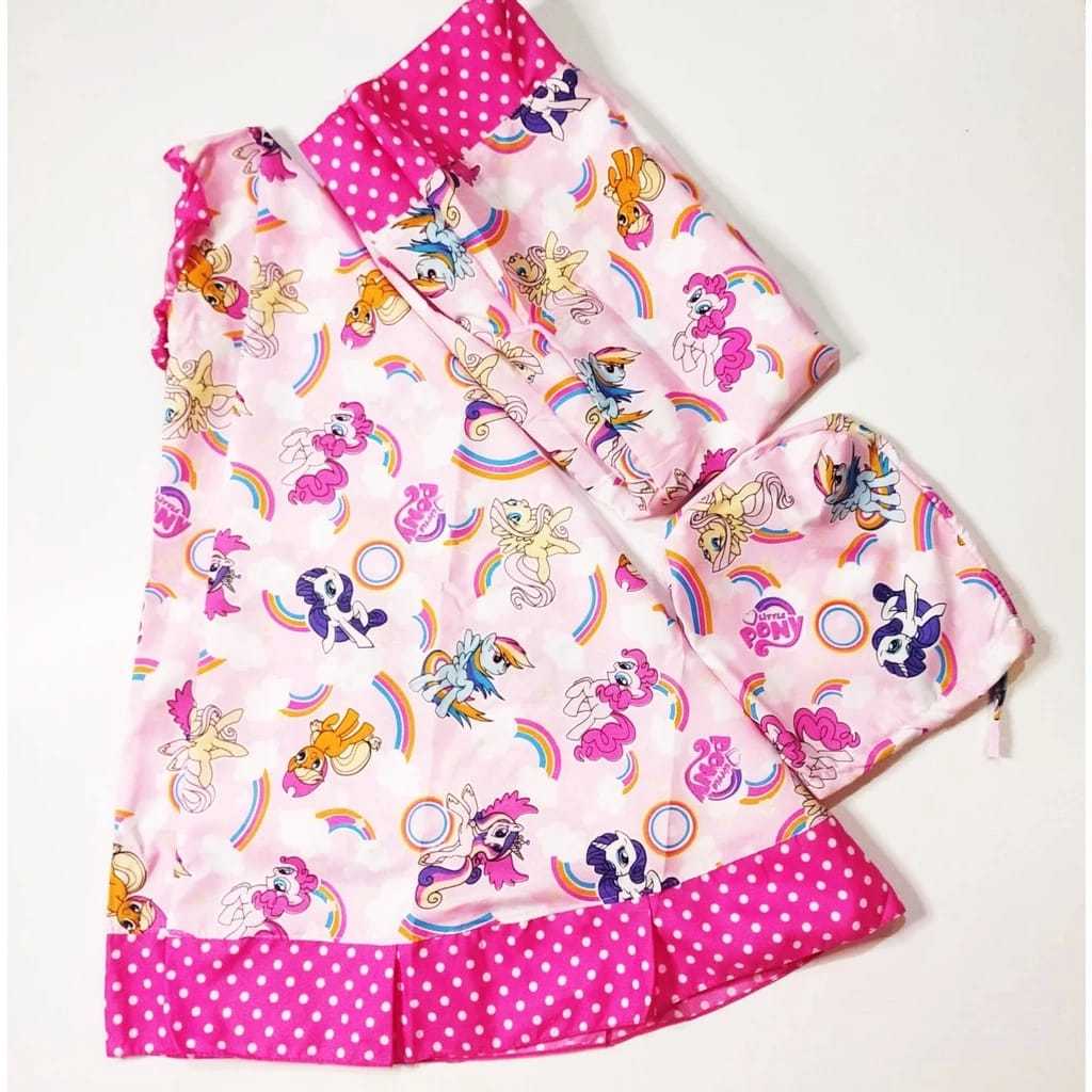 MUKENA ANAK BTS BT21 USIA 1-8 TAHUN MUKENA ANAK PEREMPUAN MUKENA ANAK KARAKTER