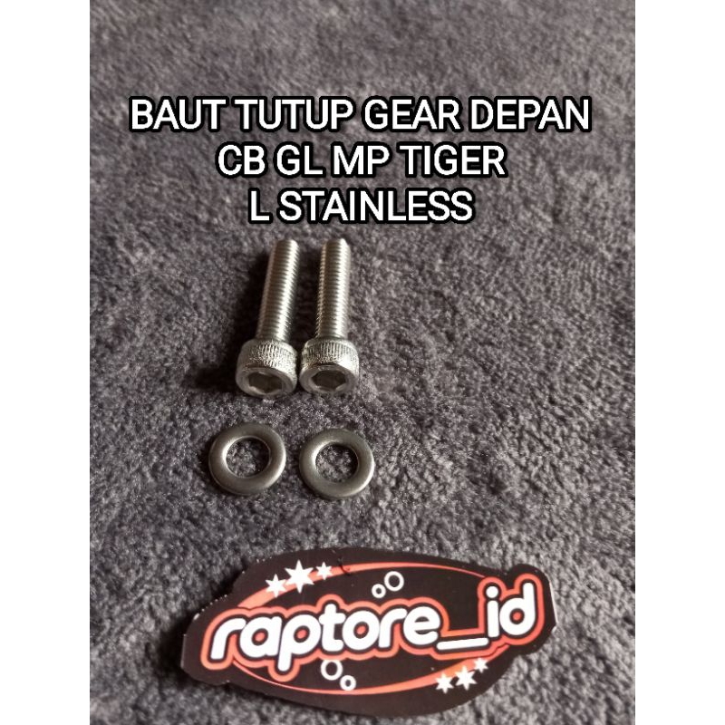 BAUT TUTUP GEAR GIR DEPAN CB GL MP TIGER L STAINLESS