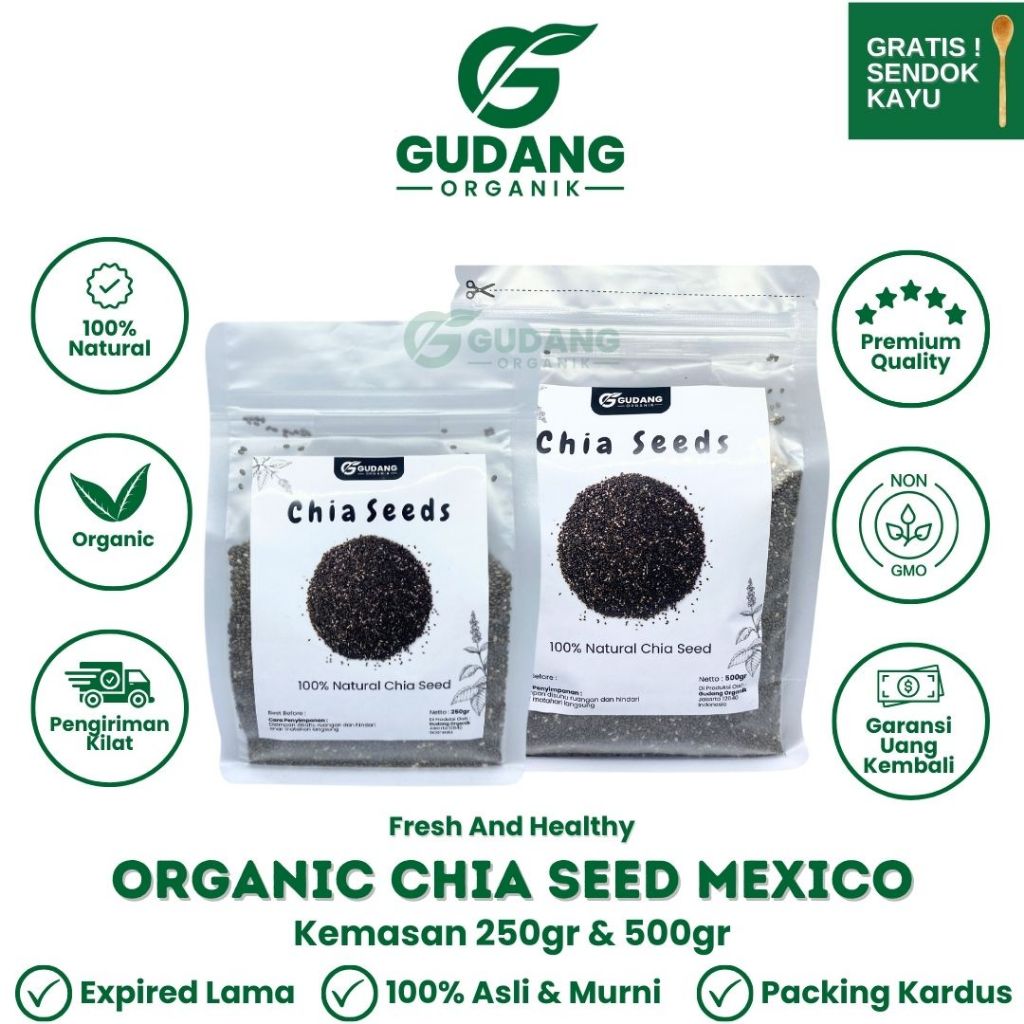 

Gudang Organik Chia Seed Organik Non GMO Premium Grade A Untuk Diet Sehat Tanpa Pengawet
