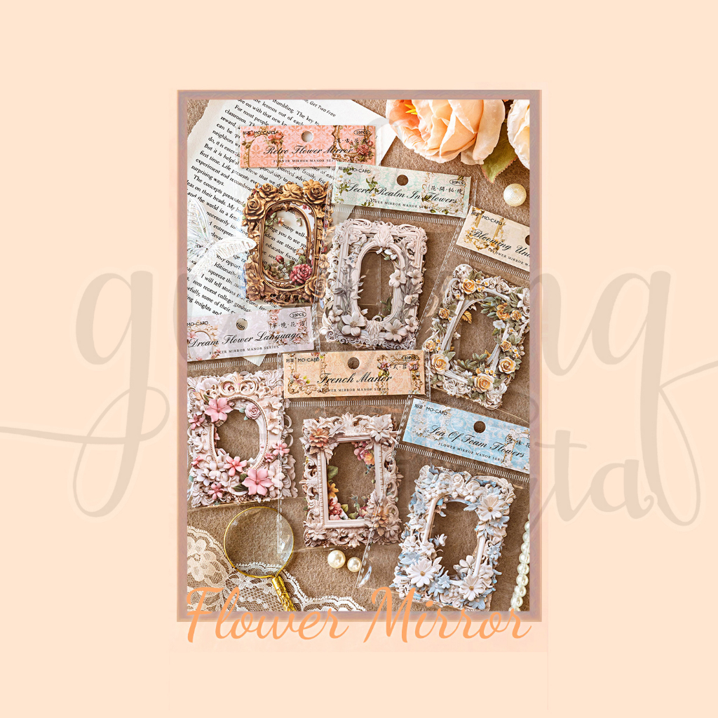 

Frame Vintage Retro Mirror Notes Model Bingkai Foto Unik DIY Scrapbook Memopad GH 322003