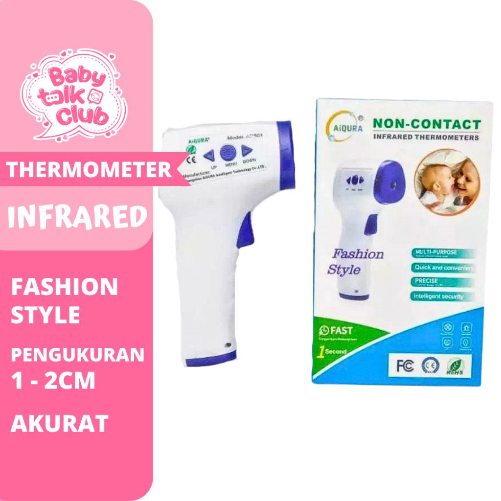 Aiqura Thermometer Infrared Digital Termometer Digital Anak Dan Dewasa Non Contact