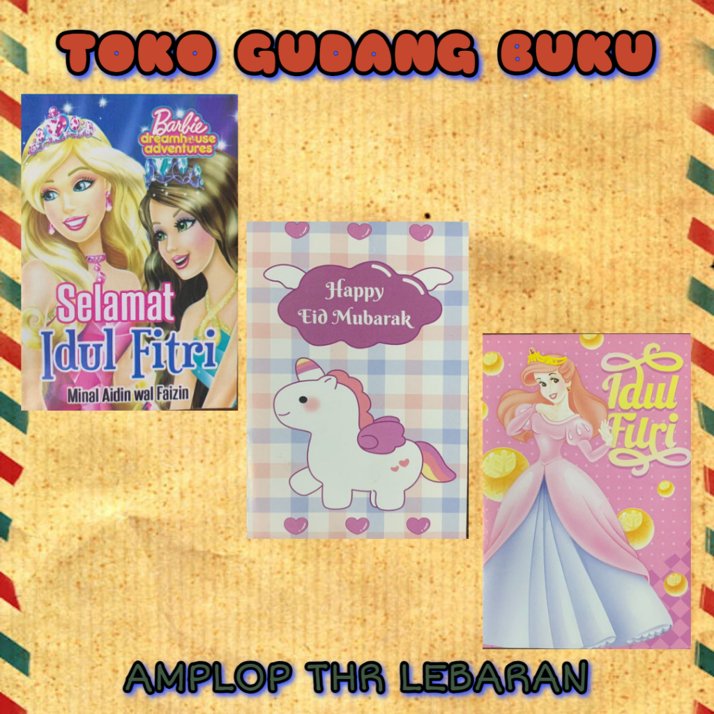 

Amplop THR Lebaran/ Angpau Lebaram Kartun Anak KECIL PREMIUM Isi 50