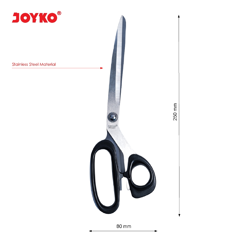 

mg (1 Pcs) Gunting Kertas Kain Besar Panjang 25 Cm JOYKO SC-868 Stainless Steel Tajam Anti Karat