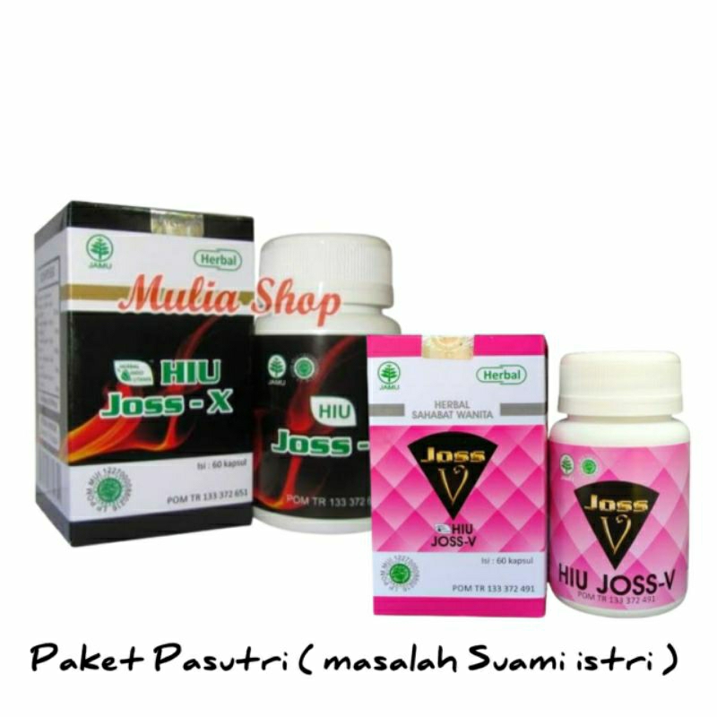 Paket Hiu Joss x & Hiu Joss v Isi 60 Kapsul/Paket Suami,Istri