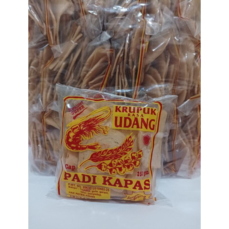 

Kerupuk Udang Padi Kapas Ukuran besar 250gr