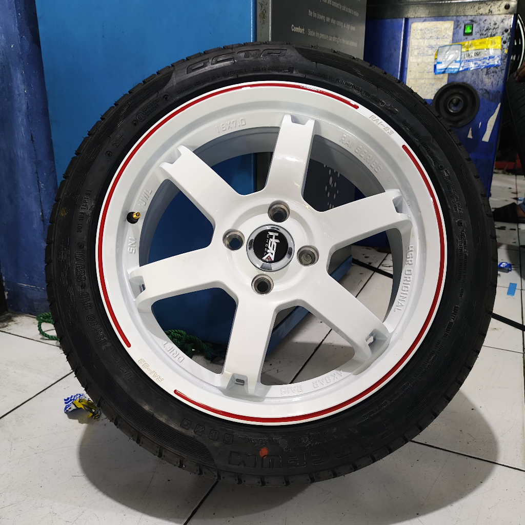 Velg te37 ring 16 hsr rai-s3 white untuk mobilo,yaris,calya,sigra,jazz