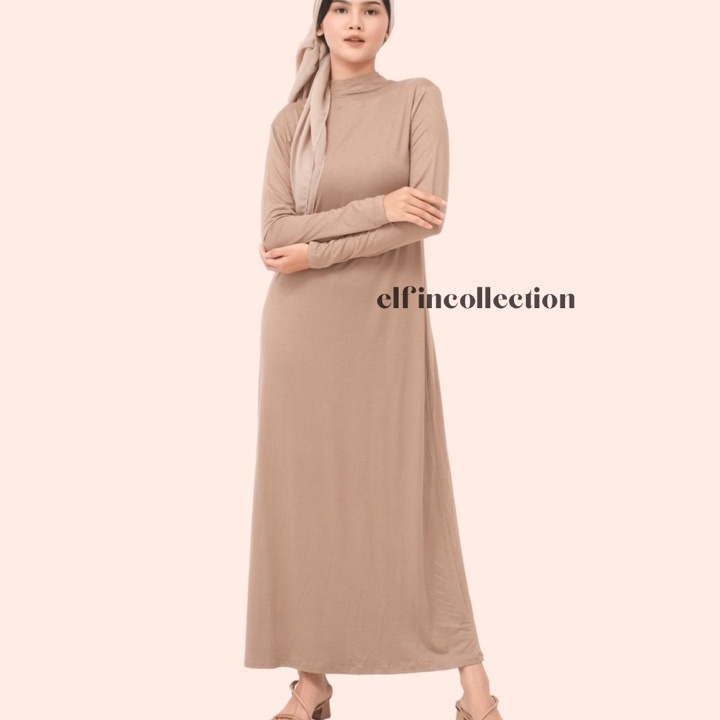 MANSET GAMIS LONGSLEEVE  INNER DRESS LONGSLEEVE TURTLENECK BAHAN RAYON UNIQLO PREMIUM MATERNITY dpu