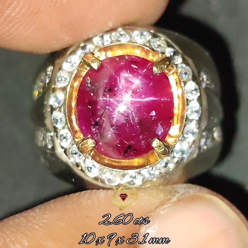 Unheated Star Ruby Corundum 2.60 cts