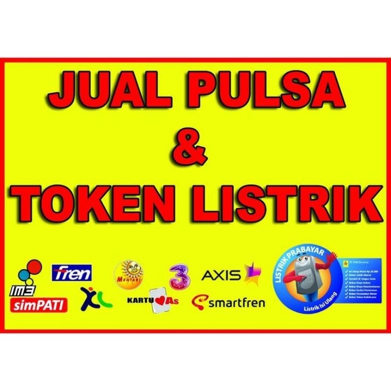 jual pulsa dan token listrik 5000 - 1000000