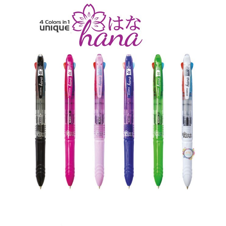 

Pulpen / Pena Multi Fungsi Zebra Hana 4C Color Semua Warna