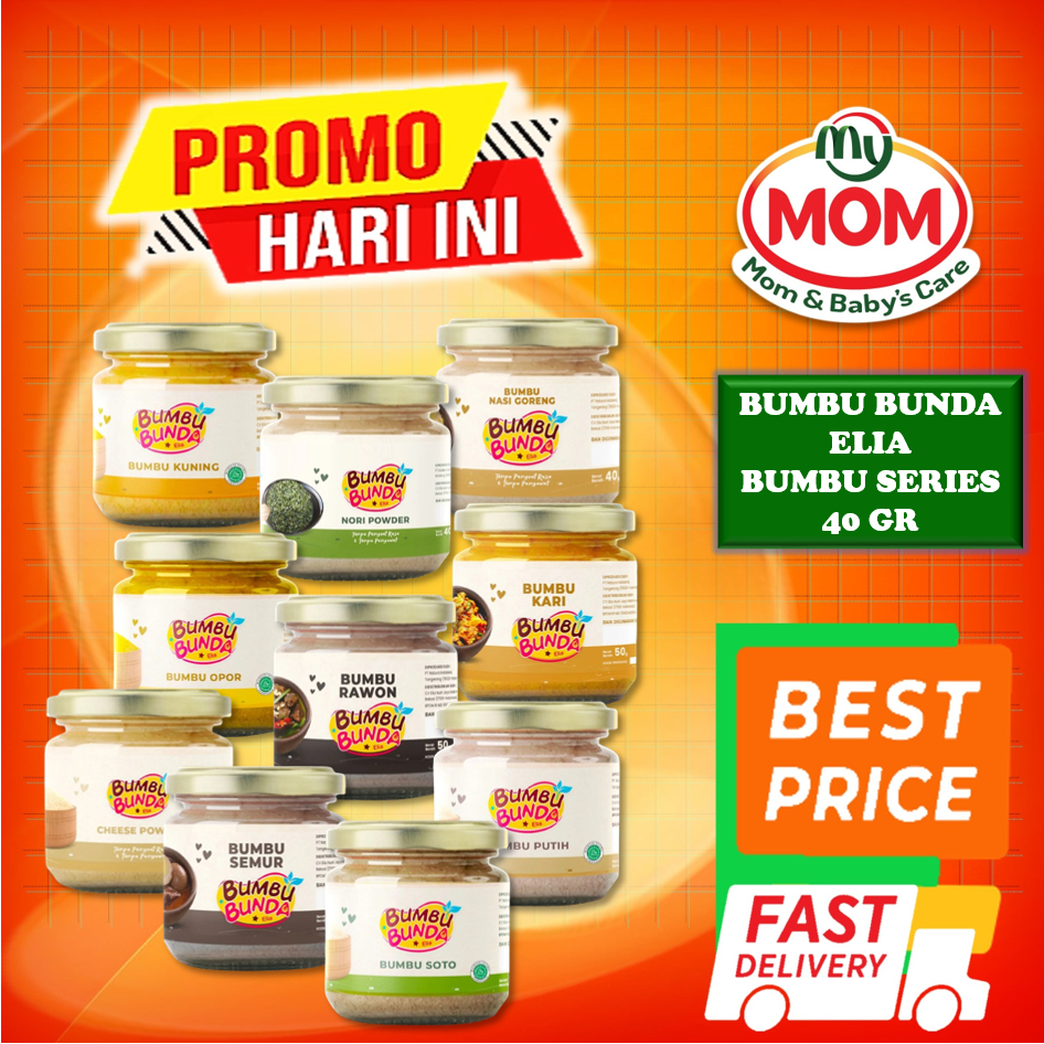 

BUMBU BUNDA Elia Bumbu Non MSG 40gr - Bumbu MPASI - Kaldu MPASI - Kaldu Bayi - MYMOM