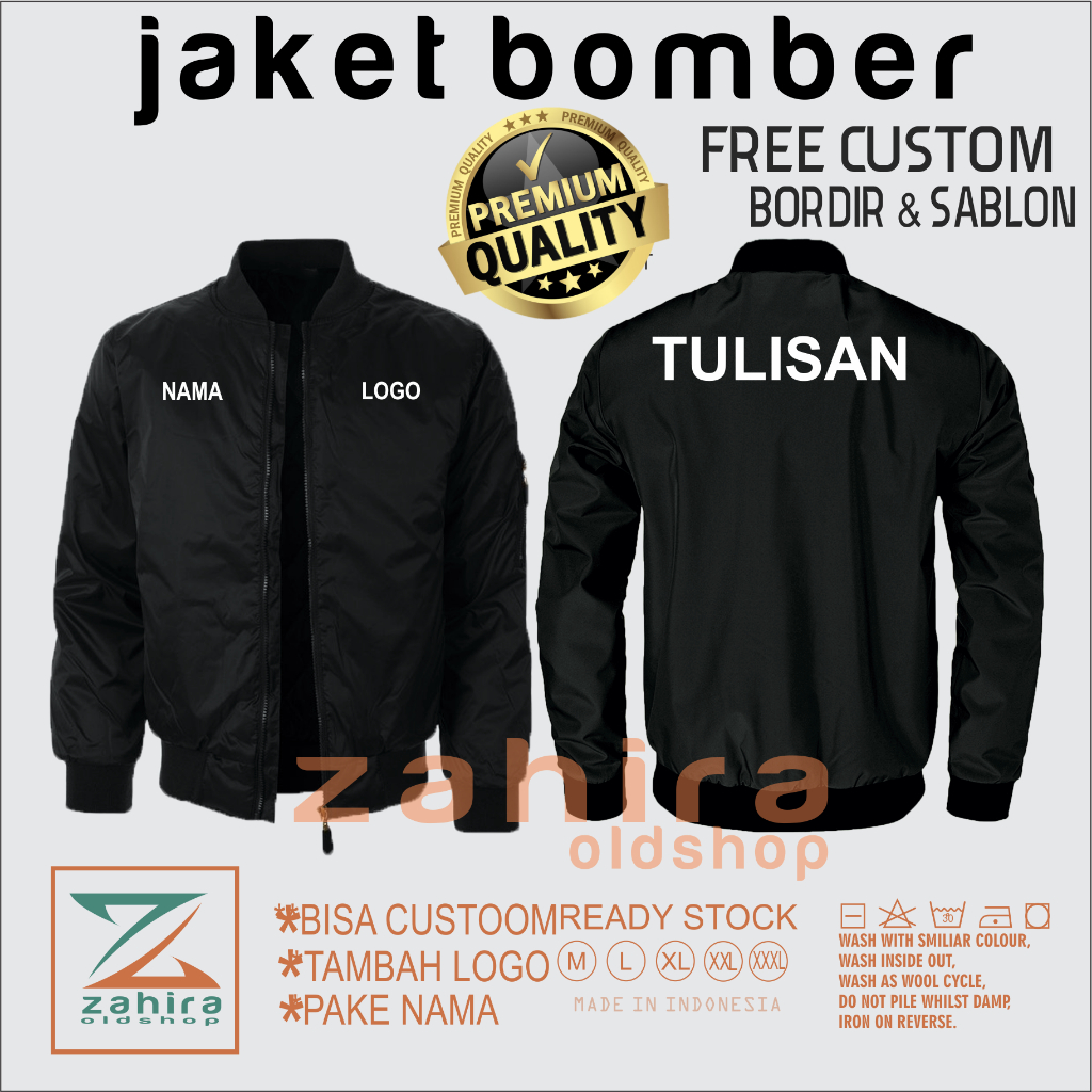 Jaket Bomber Custom Bomber Custom Bordir