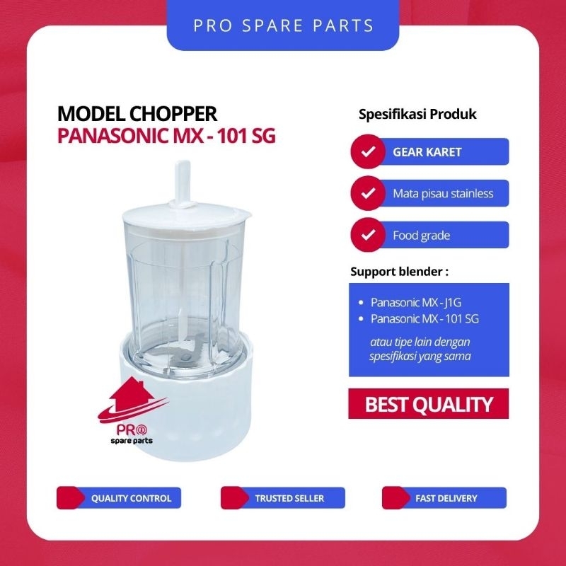 Model Chopper Mill / Gelas Penggiling Bumbu Blender Panasonic 101 - Sparepart Blender Panasonic MX 1