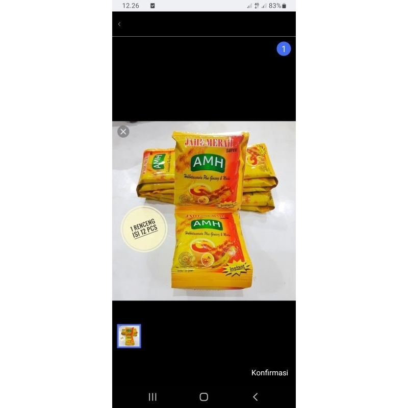 

jahe AMH jahe gula madu per renceng 10pcs 100% herbal