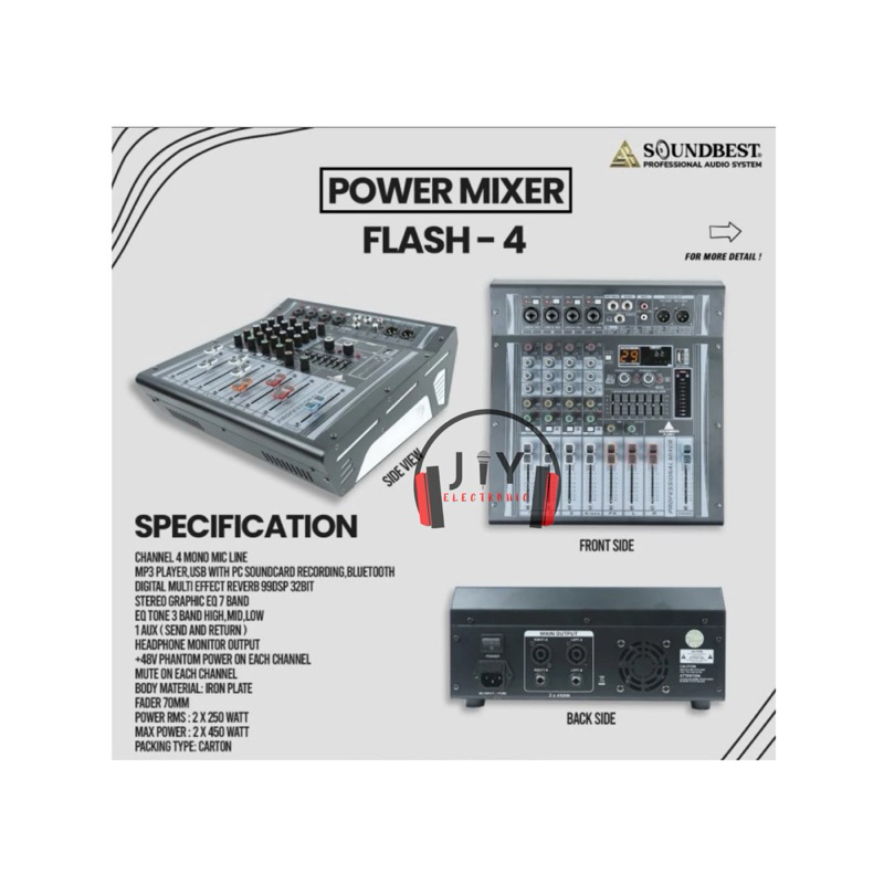 Power Mixer 4 Channel SoundBest Sound Best Flash-4 Flash 4 Flash4