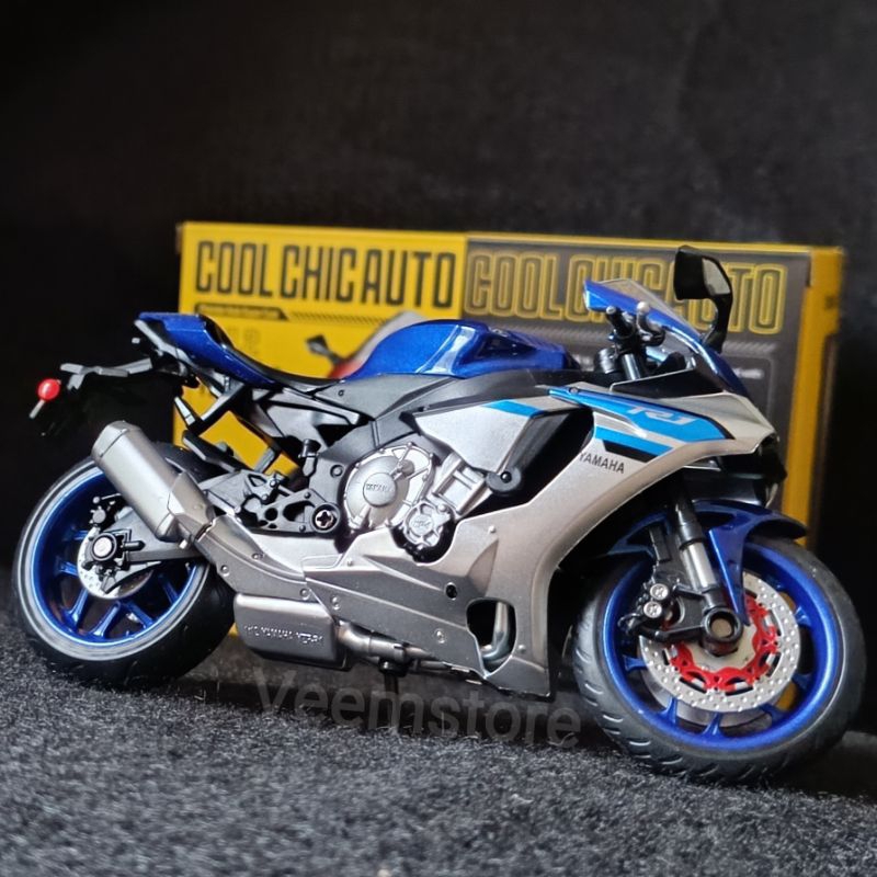 Die Cast 1:12 Yamaha YZF-R1 [CCA] Blue Silver