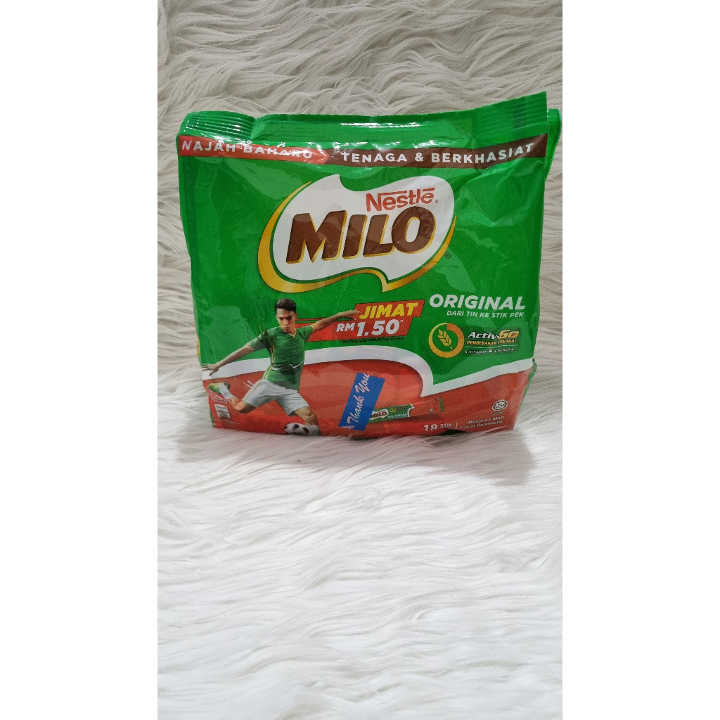 

Nestle Milo Drink Activ Go Original 18 Stick Susu Malaysia Import Minuman Milo Impor Active Go Sachet